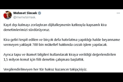 Kira beyannamesi vermeyen 700 bin mükellefe cezalı işlem yapılacak