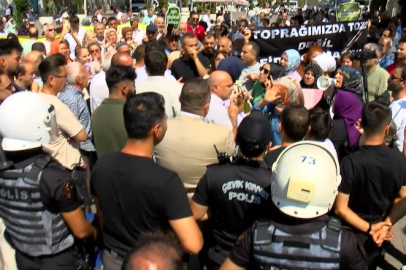 Taş ocakları protestosunda bir polis kalp krizi geçirdi