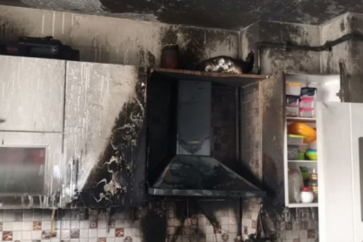 Mudanya'da mutfak yangını