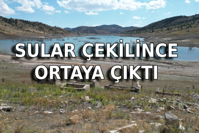 16 yıl sonra su tamamen çekildi; köy ve mezarlık gün yüzüne çıktı