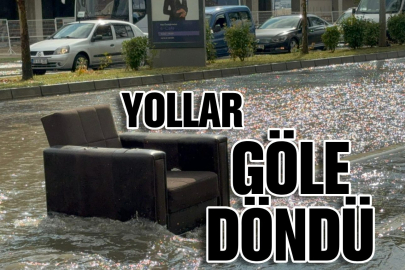 Tekirdağ'da sağanak; yollar göle döndü