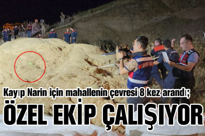 Kayıp Narin için mahallenin çevresi 8 kez arandı; özel ekip çalışmalarını sürdürüyor