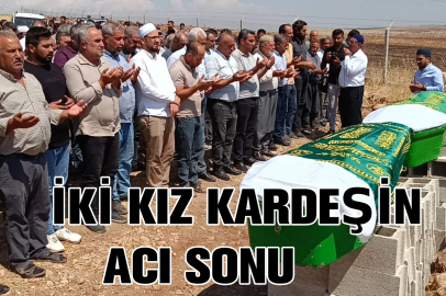 Kazada ölen 2 kız kardeş, yan yana toprağa verildi