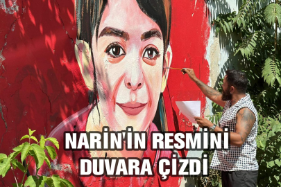Azeri asıllı ressam, Narin'in resmini duvara çizdİ