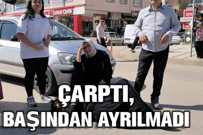 Otomobilin çarptığı kadın yaralandı; sürücü başından ayrılmadı