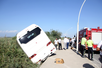 otel servis otobüsü şarampole düştü: 7 yaralı
