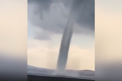 Sağanak sonrası oluşan hortum kamerada