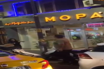 Şişli'de taksici ile kadın yolcu arasında ücret tartışması kamerada