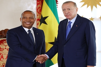 Cumhurbaşkanı Erdoğan, Sao Tome ve Principe Demokratik Cumhuriyeti Başbakanı Patrice Emery Trovoada'yı kabul etti