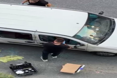 Kağıthane’de çekiçli maganda dehşeti: Otomobilin önünü kestiler, camları kırıp darbettiler