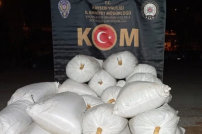 Kayseri'de 1 ton 760 kilo kaçak tütün ele geçirildi