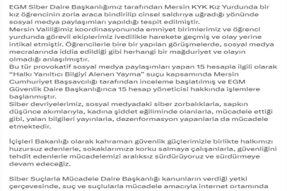 İçişleri: Asılsız taciz paylaşımı yapan 15 hesap yöneticisine işlem başlatıldı