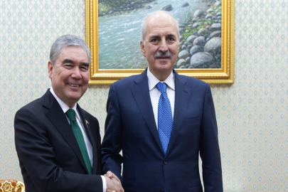TBMM Başkanı Kurtulmuş, Türkmenistan Milli Lideri Berdimuhammedov ile bir araya geldi