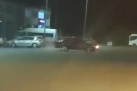 Aracıyla drift yaparken polise yakalandı