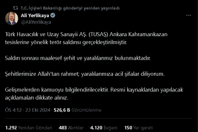 TUSAŞ Tesislerine Yönelik Terör Saldırısı: Şehit ve Yaralılar Var