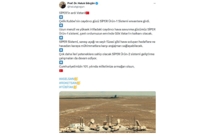 Savunma Sanayii Başkanı Görgün: Siper Ürün-1 Sistemi envantere girdi