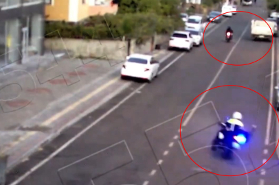 İhtara uymayan motosiklet sürücüsü, takiple yakalandı