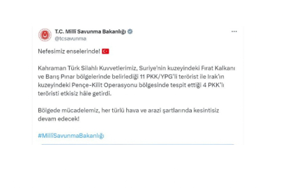MSB: 15 terörist etkisiz hale getirildi
