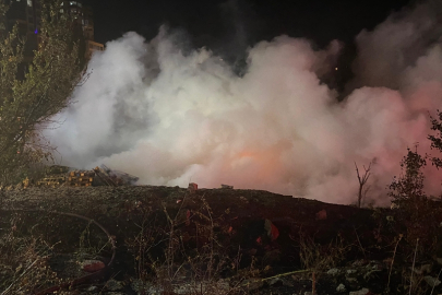 Palet deposunda çıkan yangın, eve sıçradı