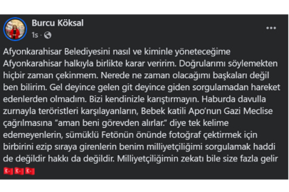 Başkan Burcu Köksal: Gel deyince gelen, git deyince gidenlerden olmadım