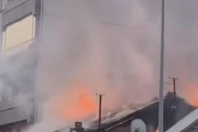 Bursa’da tek katlı dükkan alev alev yandı