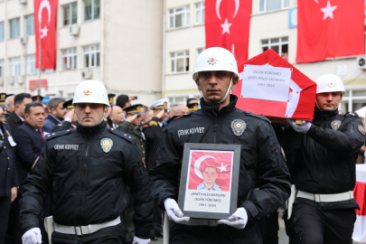 Kaza şehidi polis memuru, Giresun'da toprağa verildi