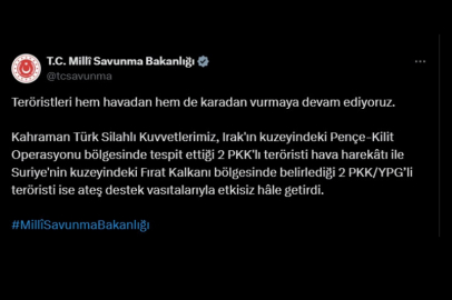 MSB: Irak ve Suriye'nin kuzeyinde 4 terörist etkisiz hale getirildi