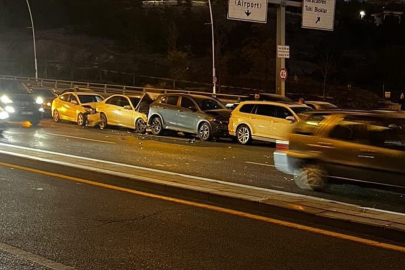 8 aracın karıştığı zincirleme kaza: 2 yaralı