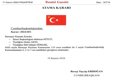 SPK İkinci Başkanlığına Mahmut Sütcü atandı