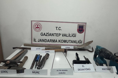Gaziantep’te kaçak kazı operasyonu: 3 gözaltı