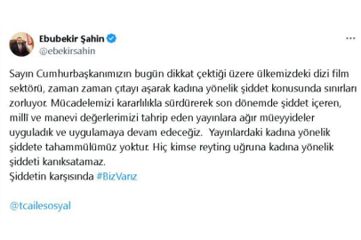 RTÜK Başkanı Şahin: Şiddet içeren yayınlara ağır müeyyideler uygulamaya devam edeceğiz