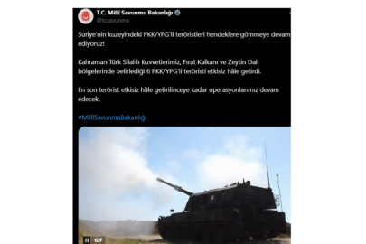 MSB: Suriye'nin kuzeyinde 6 terörist etkisiz hale getirildi