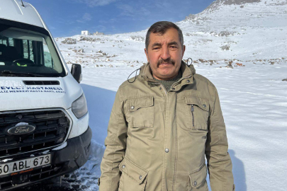 Yolu kardan kapanan köyde mahsur kalan diyaliz hastası kurtarıldı