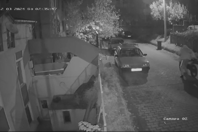 Motosiklet hırsızlığı kamerada