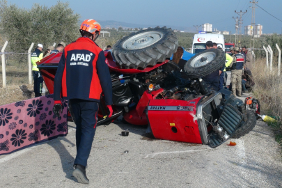 Kilis'te devrilen traktörün sürücüsü öldü