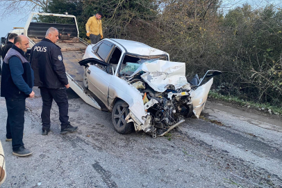Sakarya'da tavuk yüklü kamyonla çarpışan otomobildeki anne- oğul öldü