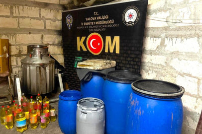 Yalova'da, 68 litre sahte içki ele geçirildi; 3 gözaltı