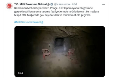 MSB: Pençe-Kilit bölgesinde çok sayıda silah ve mühimmat ele geçirildi