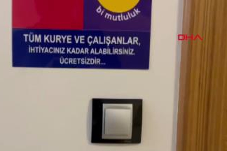 Siparişlerini getiren kuryeler için ikram masası kurdular