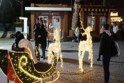 Ankara'da park ve caddeler yılbaşı için süslendi