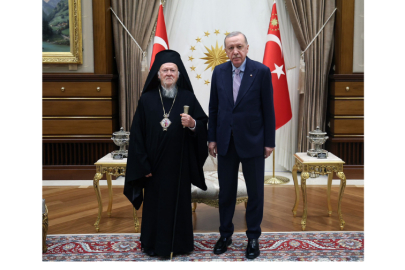 Cumhurbaşkanı Erdoğan, Fener Rum Patriği Bartholomeos'u kabul etti