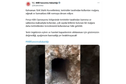MSB: Irak'ın kuzeyinde bir mağara daha teröristlerden temizlendi