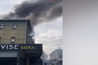 Mobilya imalathanesinde çıkan yangın, 1 saatte söndürüldü