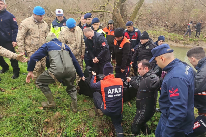 Çanakkale'de otomobil çaya uçtu: 1 ölü, 1 yaralı