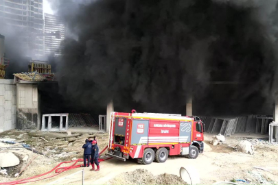 Ankara'da inşaat alanında yangın