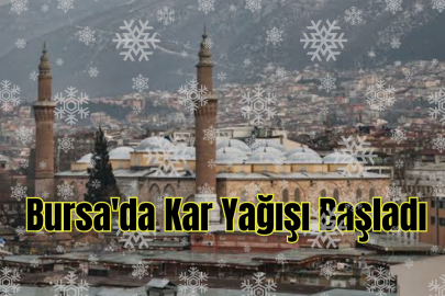 Bursa'da Kar Yağışı Başladı