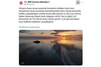 MSB: Karadeniz'e dökülen mayınların temizlenmesine yönelik eğitim gerçekleştirildi