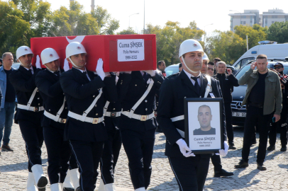 Motosiklet kazasında hayatını kaybeden polis memuru için tören