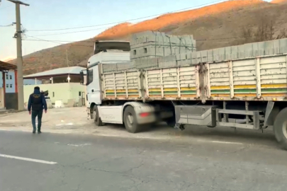 Briket yüklü TIR'da 31 kaçak göçmen yakalandı