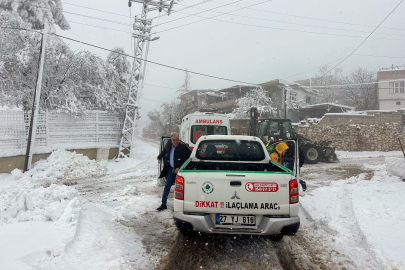 Gaziantep'te 3 hastaya kardan kapanan yolların açılması ile ulaşıldı